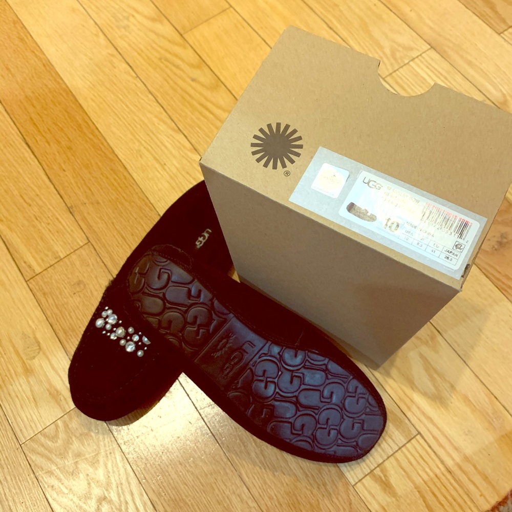 UGG embellished suede slippers